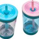 2 x Contigo Kids Spill-Proof 14oz Tumbler with Straw and BPA-Free Plastic, Fits Most Cup Holders and Dishwasher Safe, 2-Pack Strawberry Cream & Blue Raspberry