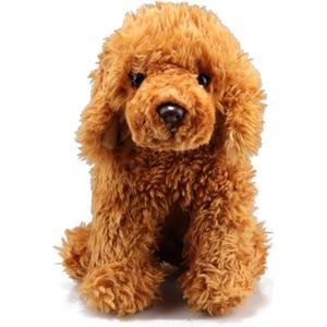 JIANEEXSQ Labradoodle Stuffed Animal, Fluffy Dog Animal Model Plush Toy, Birthday Gift Decor (Labradoodle)