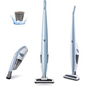Kenmore DS1020 16V Cordless Stick Vacuum Lightweight 2-in-1 Handheld, LED Headlight with 2-Speed Power Control for Hardwood Floor, Carpet & Pet Hair, 16 Volts, Gray-Blue