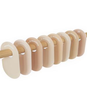 3 Sprouts Baby Closet Dividers Set of 8 - Toddler Clothes Organizer Hanger, Double-Sided Size Labels - Nursery Organization for Newborn Clothing, Infant, Boy & Girl - Neutral