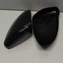 1 Pair Black Exterior Rearview Mirror Housings Door Mirror Covering Caps Compatible with VW Pas-sat B7 CC