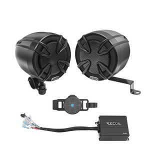R3B-P Complete Pair Bluetooth Speakers System, Super Loud 3” Speakers, 360 Watts Class-D Amplifier with Built-in Bluetooth, Waterproof Wireless Remote, Great for Use with ATV, Motorcycle, Golf Cart & 12 Volt Vehicles