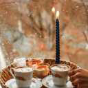 10 Inch Black Spiral Taper Candle Set, 10 Pack Unscented Candlesticks for Black Christmas Decor Fall Autumn Prayer Halloween Rituals Meditation Fall Seasonal Decoration