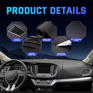 Custom Leather Dash Cover for Your Car Model,Personalised Logo,1:1 Custom Dashboard Cover,Sunproof Dash Mat with Non-Slip Bottom,Interior Dash Covers for 99% of Car SUV,Dash Decorative Cover