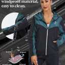 LAZAWG Rain Jacket Women Lightweight Rain Coat with Hood Waterproof Breathable for Summer Spring Travel Outdoor (Black, XL)