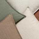 MIULEE Euro Sham Pillow Covers for Bed 26x26, 2 Pack Natural Linen Thick & Textured Decorative Throw Pillow Covers, Neutral Cushion Cases, Modern Farmhouse Home Decor, No Filling