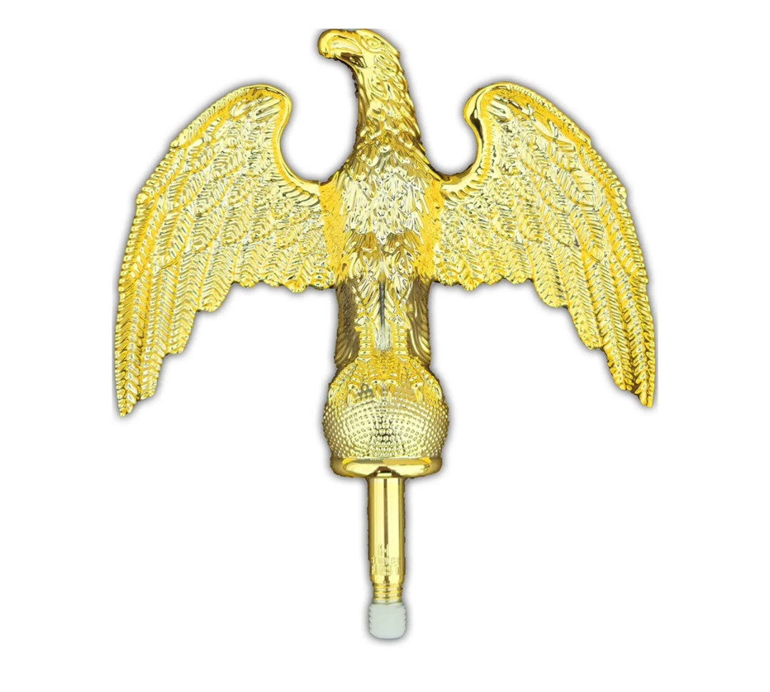 Service First Gold Eagle Finial Flagpole Topper