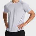Men's Sun Protection Shirts Lightweight Athletic Quick Dry Rash Guard Cooling Tee (Gray, XXXL)