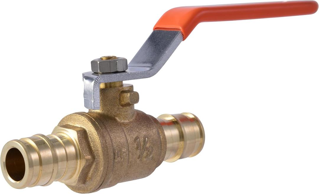 SharkBite 1/2 Inch Expansion Ball Valve for PEX-A Pipe, Brass Plumbing Fittings for PEX A Tubing, UAB22461LFA