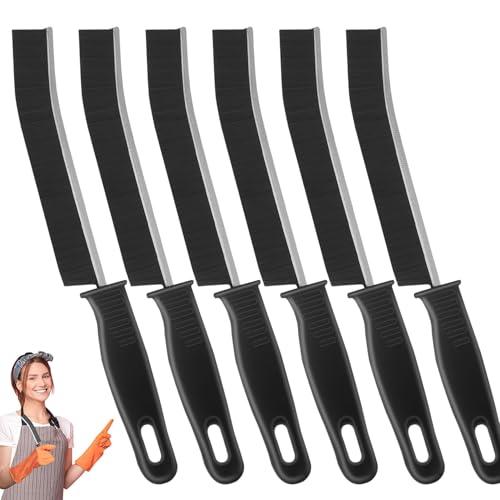 PUFTEM Crevice Cleaning Brush, Hard Bristle Multifunctional Cleaning Brush Tool, Gap Scrub Brush, Cleaning Tools for Narrow Gaps, Grout, Tile Seams, Window Tracks, Car Vents, (6)