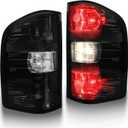 MAYELLO Smoked Black Tail Lights with Red Bulbs fit for 20072013 Chevy Silverado 1500, 20072014 Silverado 2500/3500 Single Rear Wheel, Plug & Play Upgrade Murdered Out Rear Lamps