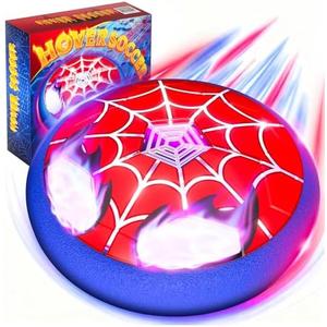 Light Up Hover Soccer Ball for Kids,Glowing Web Design & LED Eyes Air Floating Soccer Toys,Indoor Games with Soft Foam Bumper,Fun Sports Games for Boys Girls Age 3 4 5 6 7 8 9 10 11 12, Birthday Gifts