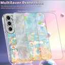 Compatible with Samsung Galaxy S24 Plus & S25+ Case,with [Shockproof Protective][Camera Protection] Cute Fishing Cats Shiny Aesthetic Phone Cover Shockproof Protective Cover for Women Girl