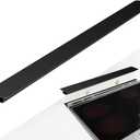 31.5" Slide-in Range Rear Filler Kit, Stove Gap Universal Trapezoidal filling strips, Cooktop Trim Kit Between Stove and Backsplash W10113901A for Whirlpool & Most Brand (Black-31.5in)