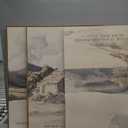 FWIEXA Nature Christian Bible Verse Framed Canvas Wall Art Set, Floods Mountain Houses Jesus Wall Decor, Vintage Easter Artwork, Inspirational Quotes Art Prints for Prayer, Bedroom - Size 24"x36"x3