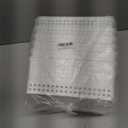 WYT Woven Plastic Storage Baskets, 6 Pack White Weave Bins Organizer, 10.1" x 7.55" x 4.1"
