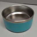 Dog Bowl, Stainless Steel Dog Bowls for Food and Water, Metal Pet Feeding Bowl with Insulated Non-Slip Quiet Bottom, Easy to Clean, Dishwasher Safe, 32oz,4 Cup | Teal