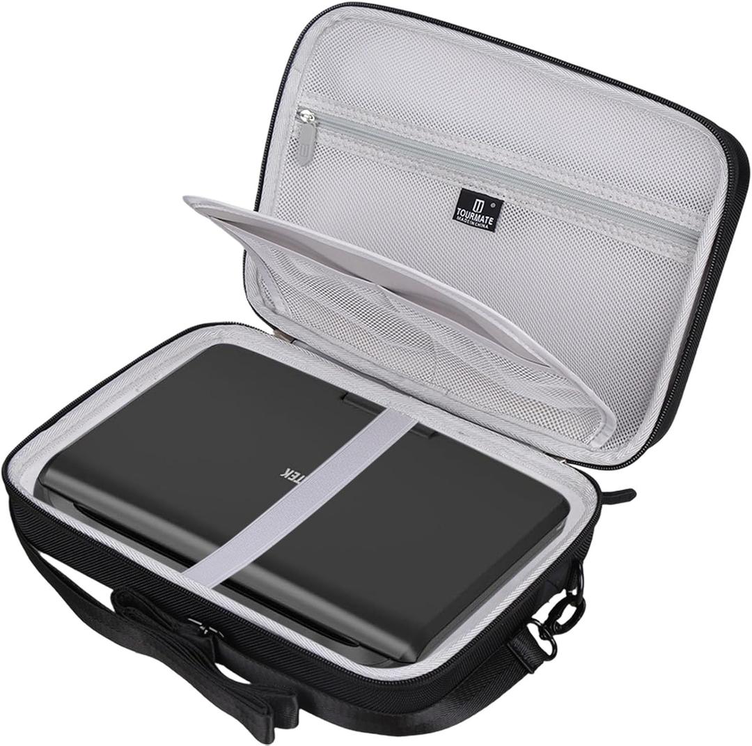 Tourmate Hard Storage Case for MEGATEK/MYDASH/QGYDQH/OTIC/Memorex 12.5" Portable DVD Player, Portable EVA Case(Box for Sale) (Black)