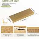 Bamboo Wire Shelf Covers, 34" W x 12" D, 4-Pack, Natural