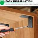 2 Pack Heavy Duty Corner Angle Brackets for Outdoor Framing 8" x 6" 90 Degree Thickness 5mm(1/5"), L Bracket for Wood 6X6