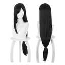 Black Adult Wig Women Long Synthetic Hair with Bangs for Halloween