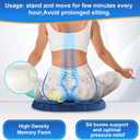 Donut Cushion Memory Foam Hemorrhoids Cushion for Postpartum & Coccyx & Tailbone Pain Pressure Relief for Office Chair, Wheelchair, Office, Car Seat (Blue)