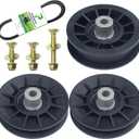 2 Pack 532194326 V-Groove Idler Pulley with 532194327 Flat Idler Pulley 592855201 Belt 1/2x93 and Hardware Kit for Husqvarna YTH22v46 YTH24v48 YTH20k46 YTH2348 YTH1542xp LGT2654 Ride Mowers