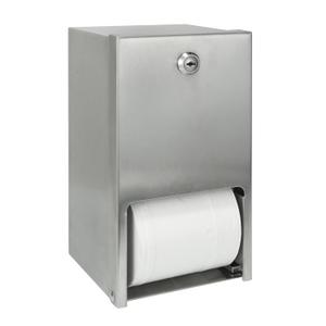 Stardrix 2 Roll Stainless Steel Commercial Toilet Paper Dispenser, Heavy Duty Wall Mount Tissue Holder with Lock for Restroom/Bathroom (Brushed)