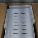 2Pack Expandable Pull Out Cabinet Organizer 21"Deep With Raising Pad for Framed Cabinets, Upgrade 3 Slide Rails Slide Out Drawers, Roll Out Shelves Adhesive,Adjustable Width 12.05"-20.4"White