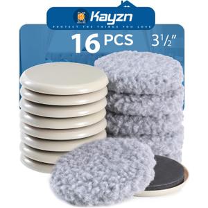 Furniture Sliders, Multi-Surface 2-in-1 Reusable Sliders for Carpet & Hardwood Floors, 8 Pack 3 1/2" Moving Pads and 8 Hardwood Socks, Protect Floors and Easy to Move Your Furniture