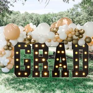 2026 Graduation Decorations  2.3FT Large PRECUT PROM Marquee Light Up Letters Kit  Mosaic Foam Board Sign  Class of 2026 Congrats Party Supplies for Kindergarten Preschool High School College