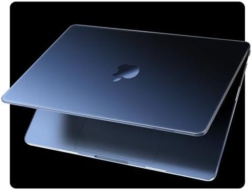 EooCoo Ultra Thin Armor Compatible with MacBook Air 13 inch Case M4 2025 2024-2022 M3 M2 A3240 A3113 A2681, 100% Match Midnight, Air 13.6" Matte Protective Case with Keyboard Skin, Midnight Clear