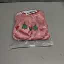 ZAXARRA Baby Christmas Sweatshirt Romper Striped Waffle Knit Jumpsuit Christmas Tree Embroidery Cute Boy Girl Holiday Outfit (Red)