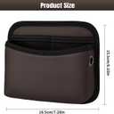 JEYODA Car Seat Side Storage Pocket, Small Organizer,PU Leather Multifunctional Console Side Organizer Bag for Phone, keys, sunglass,wallet,ect (Brown)