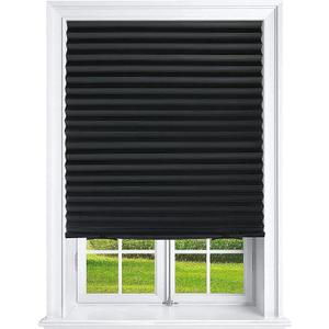 Mirrotek Pleated Window Paper Shades Room Darkening Blinds Black 36" x 69" (Pack of 6 Temporary Shades)