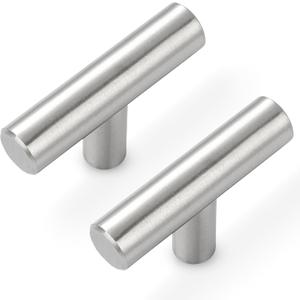 Estmoon 30 Pack Cabinet Knobs Brushed Nickel Cabinet Handles, Stainless Steel Single Hole Kitchen Cabinet Knobs Silver Cabinet Pulls for Kitchen Cabinets and Dressers,2 Inch Overall Length Drawer Knob (1 Hole Mount)