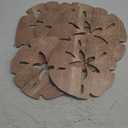 Briwooody 5 Pcs Sand Dollar Wall Decor Beach Coastal Wall Art 8" and 10" Wood Ocean Sand Dollars Decor Coastal Art for Home Bathroom Decoration