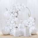 PartyWoo Pearl White Balloons 140 pcs Different Sizes Pack of 18 12 10 5 Inch White Latex Balloon Arch Kit Garland for Wedding Bridal Graduation Baby Shower Birthday Party Decorations White-Z30