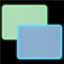 KVK Glow-in-The-Dark Silicone Placemat for Toddlers Kids Non-Slip Reusable Portable Baby Placemats for Restaurant & Home Stain-Proof Children Food Mats Eating Table Mat 2 Pack (Pale Green & Sky Blue)