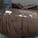 HYLEORY All Season Twin Size Bed Comforter - Cooling Goose Down Alternative Quilted Duvet Insert with Corner Tabs - Winter Warm - Machine Washable - Brown