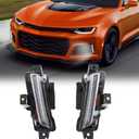 GearUp Daytime Running Lights for Chevy Camaro LT 2016 for Camaro LS RS LT ZL1 2017 2018 for Camaro ZL1 2019-2022 Front Bumper Fog Light with Yellow Turn Signal
