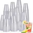 Turbo Bee 420 Pack 16oz Clear Disposable Plastic Cups,Cold/Hot Drinking Cups,Transparent Plastic Party Container for Water, Iced Cold Coffee, Juice, Soda