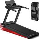 Treadmills for Home, 15% Incline Treadmill, Folding Treadmill Filpped Screen and Heart Rate Sensor, 3.0HP Quiet Brushless Dual Cushion System, 300lbs Weight Capacity