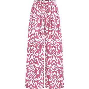 PRETTYGARDEN Womens Pants Elastic Waist Floral Lightweight Palazzo Pants for Women Casual Lounge Wide Leg Pants Woman (XXL)