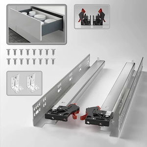 AOLISHENG 80lbs Undermount Soft Close Drawer Slides For Kitchen Cabinets 2 Pair - MK316, 9"