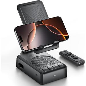 Cell Phone Stand with Bluetooth Speaker and Remote Control(Video Control/ Camera Control), Portable Bluetooth Speaker for Home and Outdoors, All Day Playtime, Compatible with iOS/ Android, Birthday Gift