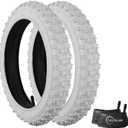 CALPALMY Kids Bike Replacement Tires and Inner Tubes (2 Sets) - Compatible with RoyalBaby, Joystar, Dynacraft and More - Made from Premium Butyl Rubber (White), Size: 16" x 2.125