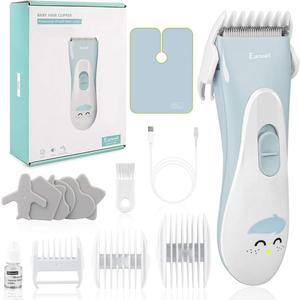 Baby Hair Clippers, Ceramic Blade Electric Kids Hair Trimmer, Ultra-Quiet Cordless Rechargeable Waterproof Haircut Kit for Kids & Adult