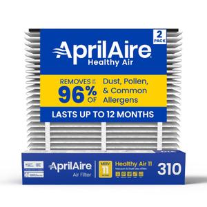 AprilAire 310 Replacement Filter for AprilAire Whole House Air Purifiers - MERV 11, Clean Air & Dust, 20x20x4 Air Filter (Pack of 2)