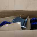 Drive Medical Blue Streak Lightweight Wheelchair - Portable Folding Mobility Aid - Swing-Away Footrests - Desk Arms - Durable Steel Frame - Easy Transport & Storage - 18-Inch Seat